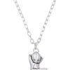 Flying Baby Necklace in Silver
