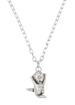 Flying Baby Necklace in Silver